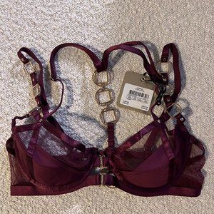 Honey Birdette Jowal Port Wine Bra